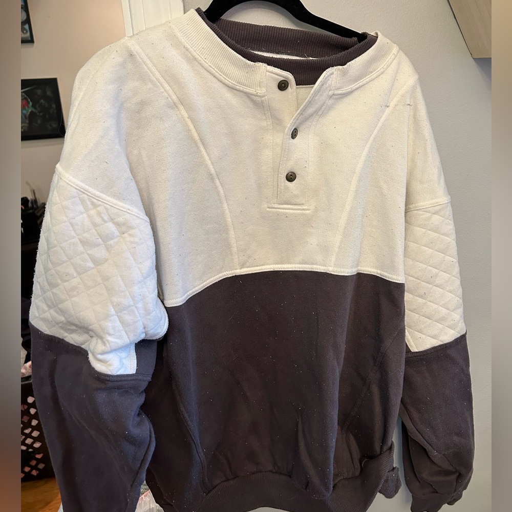 Quilted Crewneck Sweater